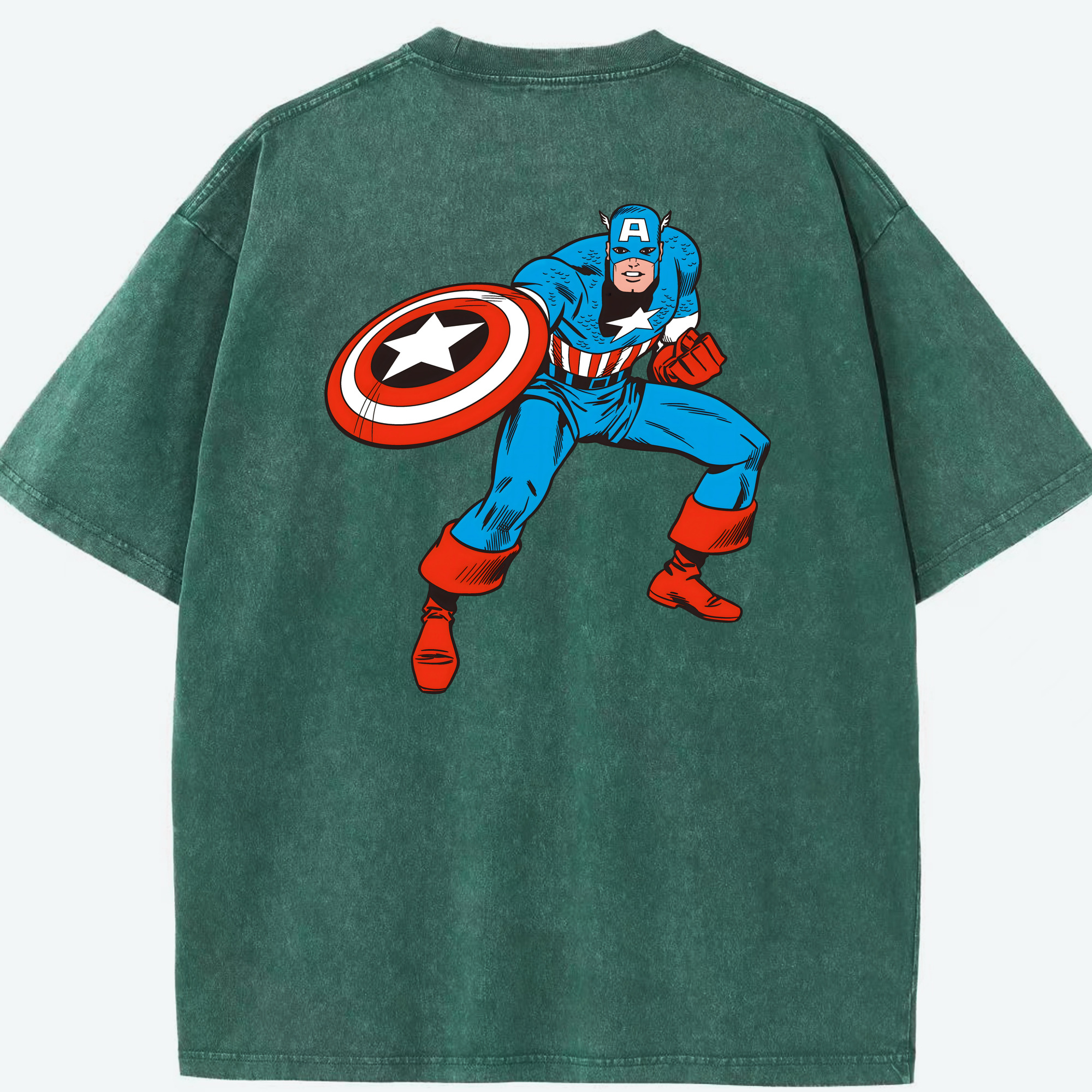 （画像用） アベンジャーズ The Avengers 綿100% ヴィンテージ風 半袖Tシャツ（背面プリント）